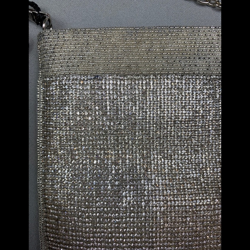 Silver Woven Etoile Poche Crossbody